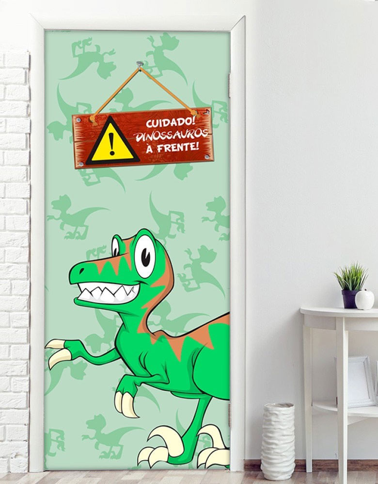 Adesivo-para-Porta-Dino-Verde