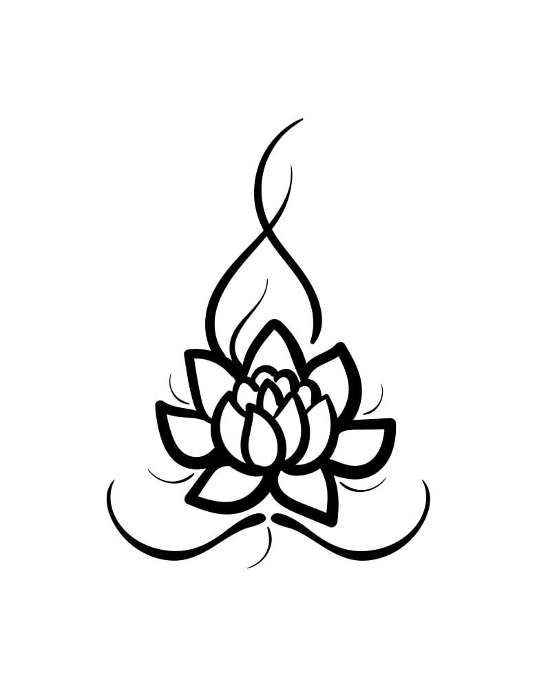 Adesivo-Decorativo-Flor-de-Lotus